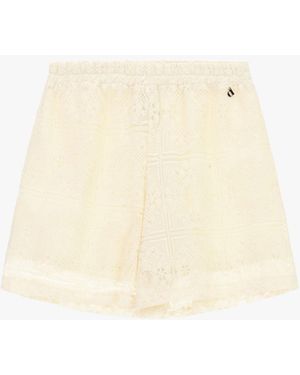 Dixie Shorts Regular-Fit Sangallo Con Vita Elasticizzata - Bianco