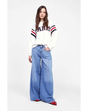 Dixie Jeans A Zampa D'Elefante Vita Alta - Blu