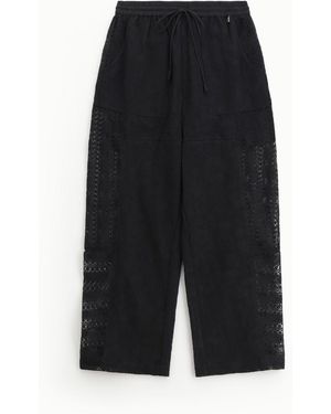 Dixie Pantalon Large Avec Détails Décoratifs - Noir