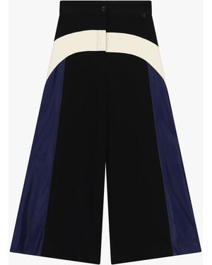 Dixie Pantalon Palazzo À Blocs De Couleur Taille Haute - Bleu
