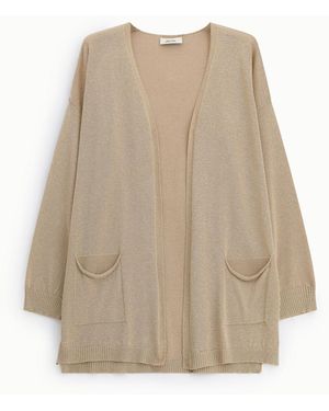 Dixie Cardigan Long À Poches Frontales Et Col En V - Neutre