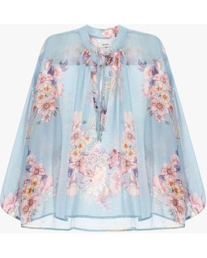 Dixie Blusa Ampia Stampa Floreale Manica Lunga
