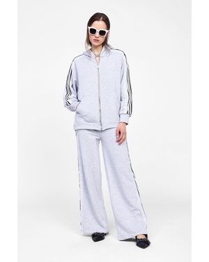 Dixie Pantaloni Sportivi Con Righe Laterali - Bianco