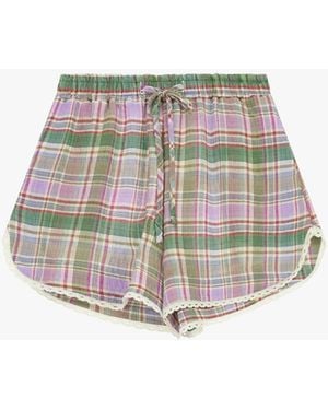 Dixie Shorts A Quadri Con Coulisse E Profilo - Multicolore