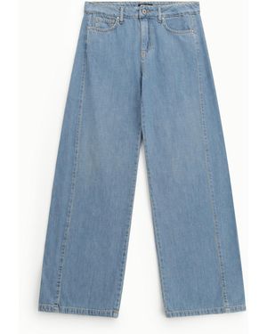 Dixie Jeans Jambe Large Taille Haute À Poches - Bleu
