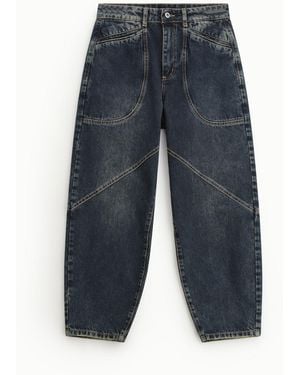 Dixie Jean Balloon À Coutures Arrondies Taille Haute - Bleu