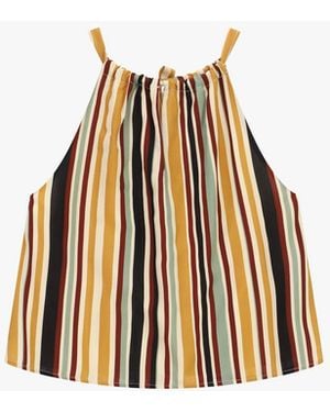 Dixie Top A Righe Con Scollo All'Americana - Multicolore