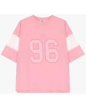 Dixie T-Shirt Ampia Con Dettagli Grafici - Rosa