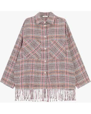 Dixie Shirt Con Frange E Tasche Frontali Stampate - Multicolore