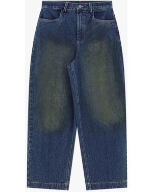 Dixie Jeans A Gamba Larga Vita Alta - Blu