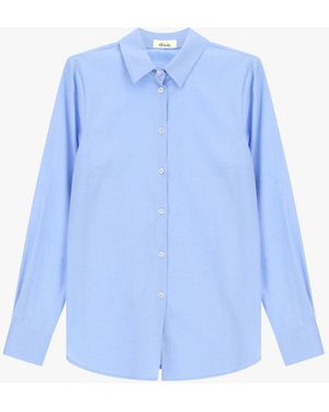 Dixie Chemise Classique À Manches Longues Et Col - Bleu