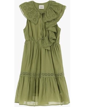 Dixie Robe Courte Avec Détails À Volants - Vert
