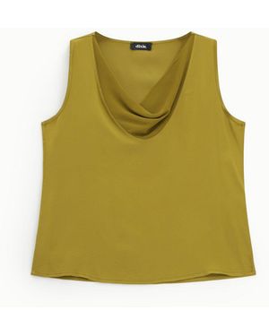 Dixie Top Senza Maniche Scollo Cascata Regular-Fit - Verde