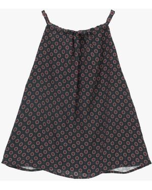 Dixie Top Con Spalline Sottili E Stampa Geometrica - Nero
