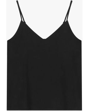 Dixie Top À Fines Bretelles Jacquard Floral - Noir