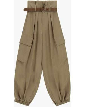 Dixie Pantalon Jogging Taille Haute À Grandes Poches - Blanc