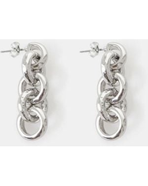 Dixie Boucles D'Oreilles Maillons Ronds Pendants - Bleu