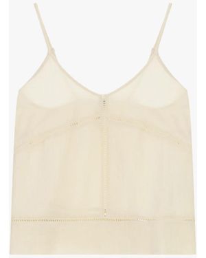 Dixie Top Spalline Sottili Con Inserti Traforati - Blu