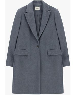 Dixie Manteau Boutonnage Simple À Poches À Rabat - Bleu