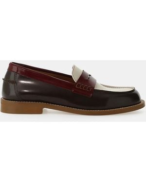 Dixie Flats Bicolores À Masque Et Semelle En Gomme - Blanc