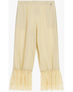 Dixie Pantaloni Cropped Con Fondo - Neutro