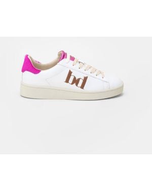 Dixie Sneakers Con Linguetta Posteriore A Contrasto - Bianco