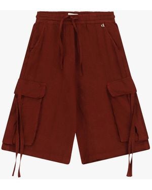 Dixie Bermuda A Vita Alta Con Tasche Cargo - Neutro