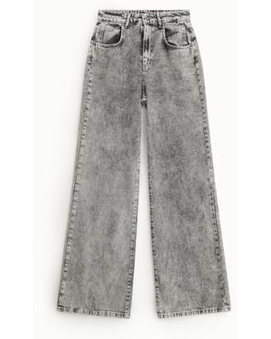 Dixie Jean Large Taille Haute Effet Délavé - Gris