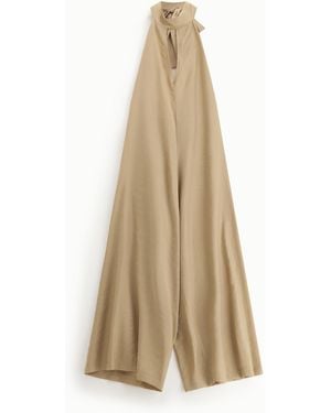 Dixie Jumpsuit Con Collo Halter E Taglio Ampio - Neutro