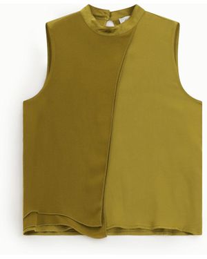 Dixie Top Smanicato Colorblock Con Collo Alto - Verde