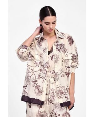Dixie Camicia Lunga Fantasia Floreale - Neutro