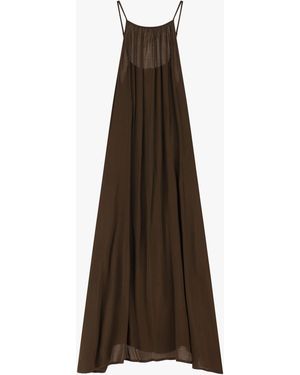 Dixie Abito Lungo Con Spalline Sottili - Marrone