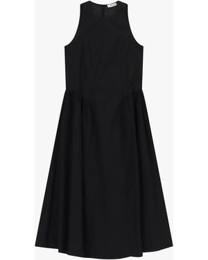 Dixie Robe Midi Évasée Sans Manches - Noir