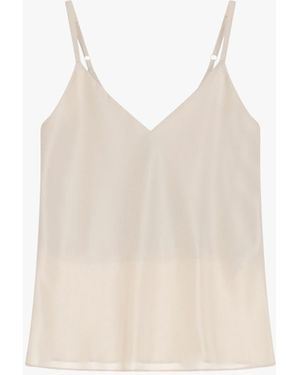 Dixie Top Con Spalline E Scollo A V - Bianco