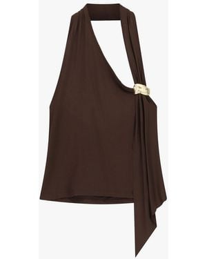 Dixie Top Asimmetrico Dettaglio Gioiello Spilla - Multicolore
