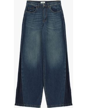 Dixie Jean Jambe Large Taille Haute Coupe Longue - Bleu
