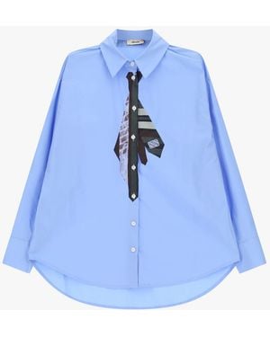 Dixie Chemise Regular-Fit Avec Détails Décoratifs Devant - Bleu