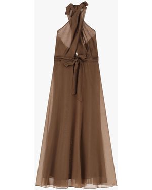Dixie Abito Lungo Con Scollo Halter - Marrone