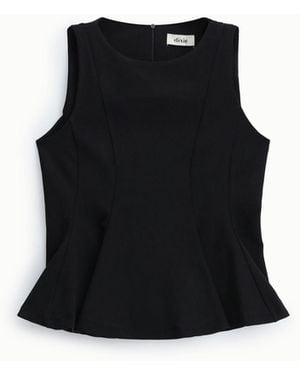 Dixie Top Évasé Sans Manches À Encolure Ronde - Noir