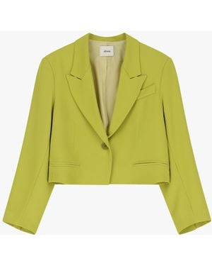 Dixie Blazer Corto Con Bottone Centrale - Giallo
