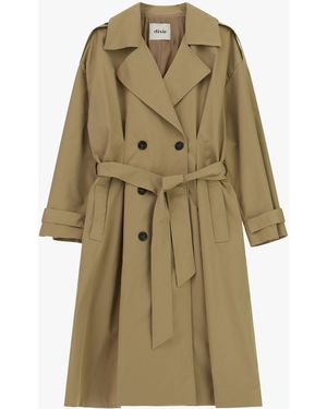 Dixie Trench Coat Con Cintura E Bottoni Doppiopetto - Neutro