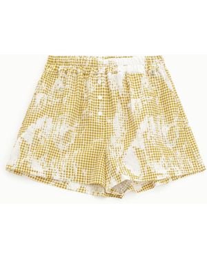 Dixie Shorts Regolari A Motivo Esteso - Giallo