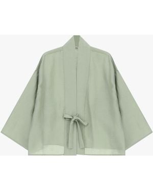 Dixie Blazer Court Coupe Large À Ceinture Nouée - Vert