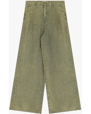 Dixie Pantaloni A Gamba Larga Monocromatici - Verde