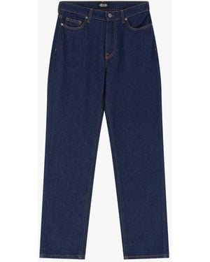 Dixie Jeans Straight-Leg Vita Alta Con Passanti - Blu
