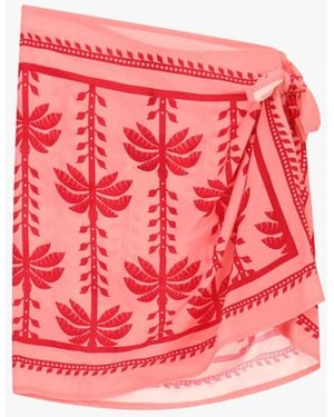 Dixie Gonna Corta A Portafoglio Con Stampa Floreale - Rosso
