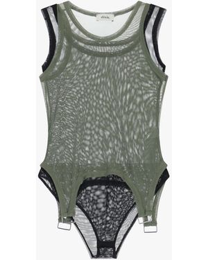 Dixie Body À Empiècements Transparents Et Boucles Métalliques - Noir