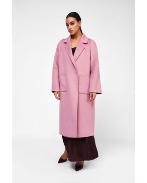 Dixie Cappotto Lungo Con Grandi Tasche - Rosa
