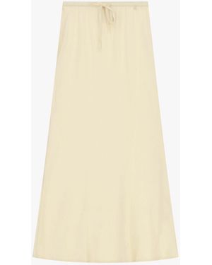 Dixie Gonna Lunga Con Coulisse Vita Alta - Bianco