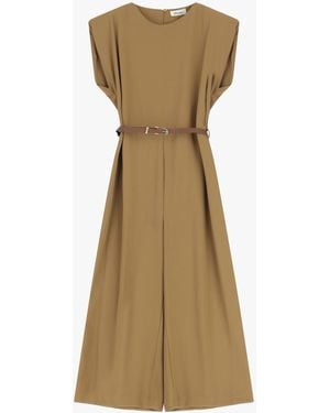 Dixie Jumpsuit Midi Senza Maniche Con Cintura - Neutro